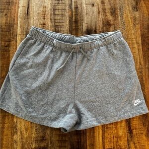 Nike Women's Gray sweat Shorts cotton blend 3” inch mid rise 2X new NWT standard